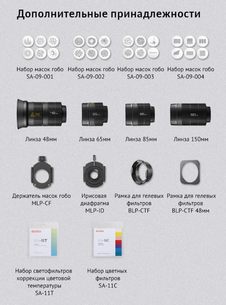 Изображение товара Насадка проекционная Godox BFP для импульсных осветителей / 31463