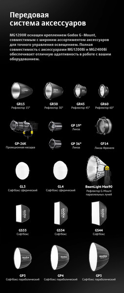 Изображение товара Осветитель студийный Godox Knowled MG1200R / 31938