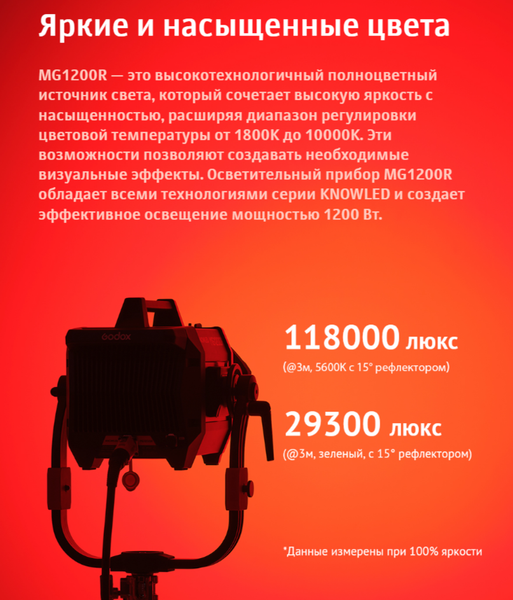 Изображение товара Осветитель студийный Godox Knowled MG1200R / 31938