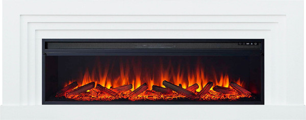 Изображение товара Каминокомплект Смолком Galaxy V60 Vision 60 LOG LED (бьянко белый/черный)