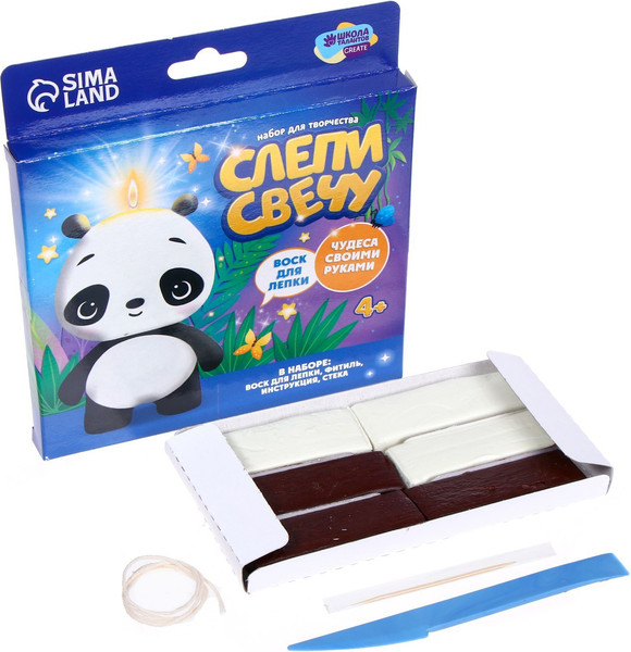 Изображение товара Набор для изготовления свечей Школа талантов Слепи свечу. Пандочка / 7085534