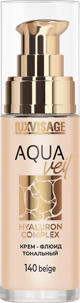 Изображение товара Тональный флюид LUXVISAGE Aqua Veil Hyaluron Complex тон 140 (30г)