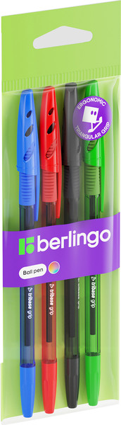 Изображение товара Набор шариковых ручек Berlingo Tribase grip / CBp_10204 (4шт)