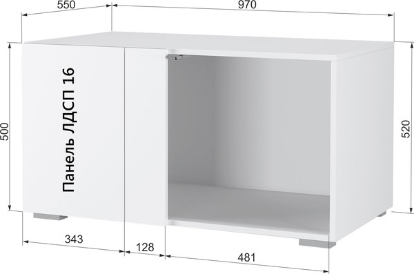Изображение товара Антресоль Аквилон Санти №3.1 (белое сияние)