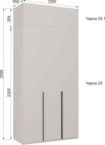 Изображение товара Антресоль Аквилон Чарли №25.1 (кашемир)