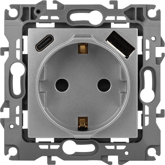 Изображение товара Розетка ЭРА 12-4108-03 / Б0067716 (алюминий)