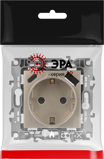 Изображение товара Розетка ЭРА 12-4108-04 / Б0067727 (шампань)