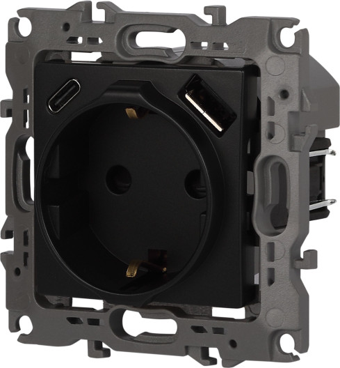 Изображение товара Розетка ЭРА 12-4108-05 / Б0067707 (антрацит)