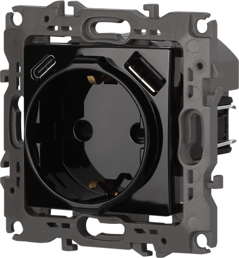 Изображение товара Розетка ЭРА 12-4108-06 / Б0067746 (черный)