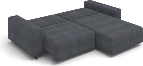 Изображение товара Диван угловой Rivalli Уолтер УП 1000 + 1000 (Paloma Iron/черный муар)