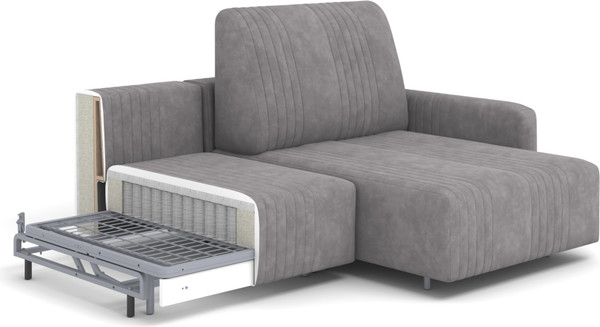 Изображение товара Диван угловой Rivalli Уолтер УП 1000 + 1000 (Tango Pebble/полиалюминий)