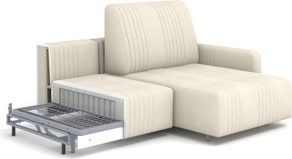 Изображение товара Диван угловой Rivalli Уолтер УП 1000 + 1000 (Elle Blonde/черный муар)