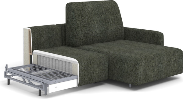 Изображение товара Диван угловой Rivalli Уолтер УП 1000 + 1000 (Elle Forest/полиалюминий)