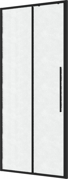 Изображение товара Душевая дверь Niagara Nova NG-84-L12CHB 120x195 (черный матовый/шиншилла стекло)