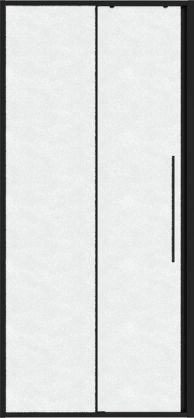 Изображение товара Душевая дверь Niagara Nova NG-84-L12CHB 120x195 (черный матовый/шиншилла стекло)