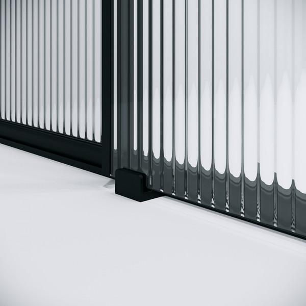 Изображение товара Душевая дверь Niagara Nova NG-84-L12FHB 120x195 (черный матовый/рифленое стекло)