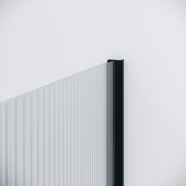 Изображение товара Душевая дверь Niagara Nova NG-84-L12FHB 120x195 (черный матовый/рифленое стекло)