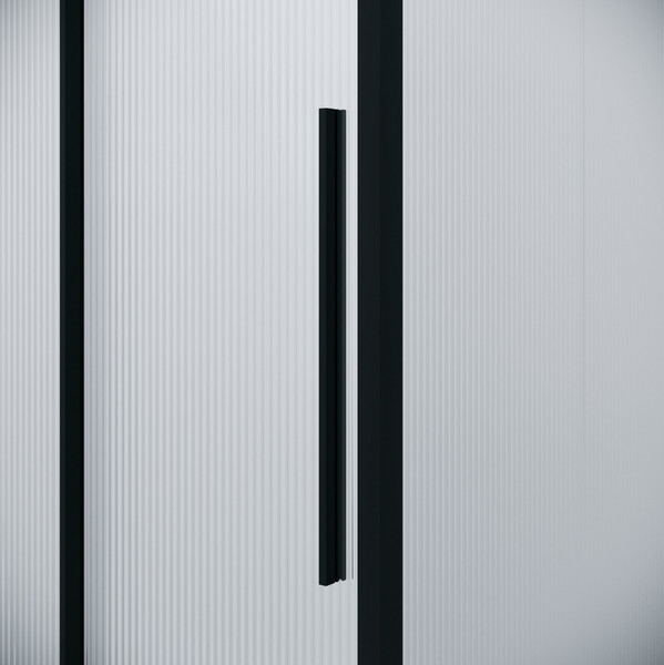 Изображение товара Душевая дверь Niagara Nova NG-84-L12FHB 120x195 (черный матовый/рифленое стекло)