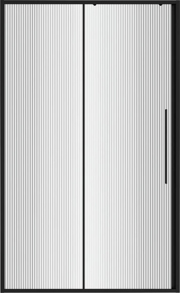 Изображение товара Душевая дверь Niagara Nova NG-84-L12FHB 120x195 (черный матовый/рифленое стекло)