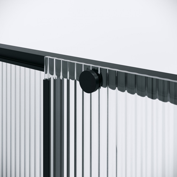 Изображение товара Душевая дверь Niagara Nova NG-84-L12FHB 120x195 (черный матовый/рифленое стекло)