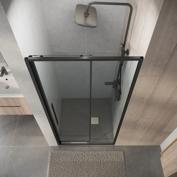 Изображение товара Душевая дверь Niagara Nova NG-34-10AGR 100x195 (графит/прозрачное стекло)