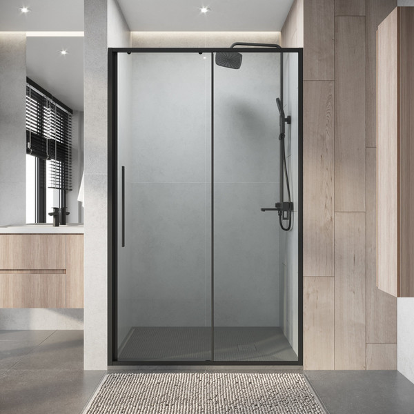 Изображение товара Душевая дверь Niagara Nova NG-34-10AGR 100x195 (графит/прозрачное стекло)
