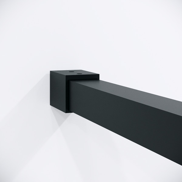 Изображение товара Душевая стенка Niagara Nova NG-481-10FBLACK 100x200 (черный матовый/рифленое/тонированное стекло)