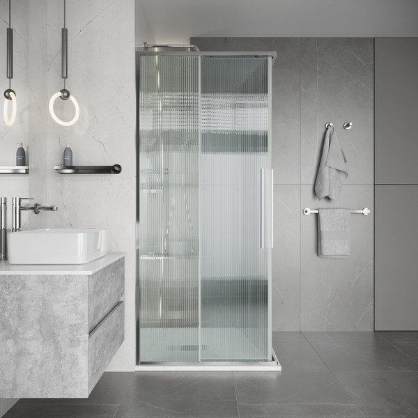 Изображение товара Душевой уголок Niagara Nova NG-4623-34 90x90x195 (хром/рифленое стекло)