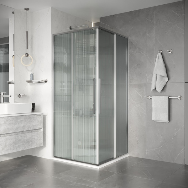 Изображение товара Душевой уголок Niagara Nova NG-4623-34 90x90x195 (хром/рифленое стекло)