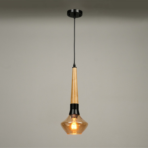 Изображение товара Потолочный светильник BayerLux Джон 10531007 (черный/коричневый)