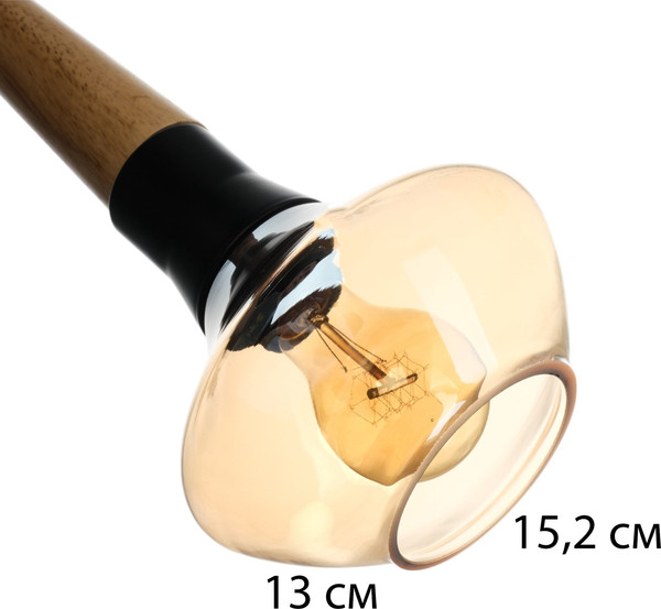 Изображение товара Потолочный светильник BayerLux Джон 10531007 (черный/коричневый)