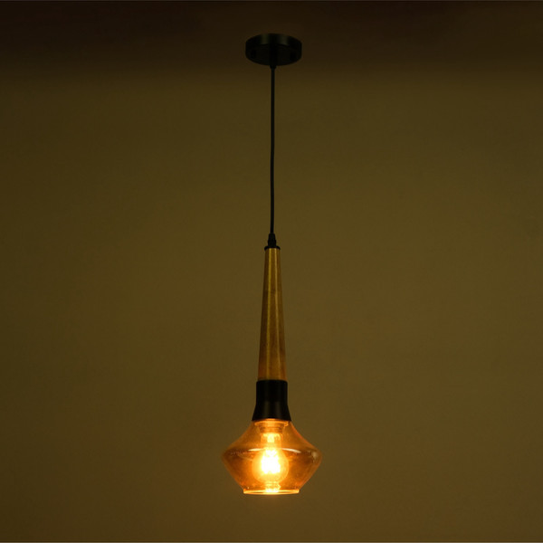 Изображение товара Потолочный светильник BayerLux Джон 10531007 (черный/коричневый)