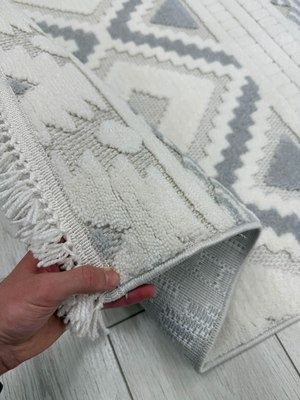 Изображение товара Коврик Radjab Carpet Поло Прямоугольник PL 273 / 12466RK (1.2x1.8, Cream Grey)