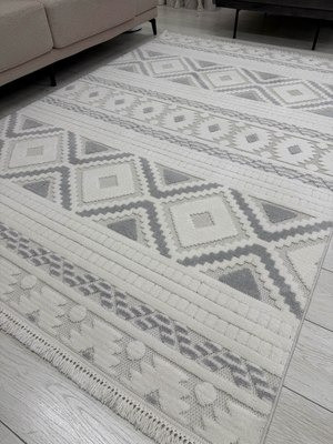 Изображение товара Коврик Radjab Carpet Поло Прямоугольник PL 273 / 12466RK (1.2x1.8, Cream Grey)