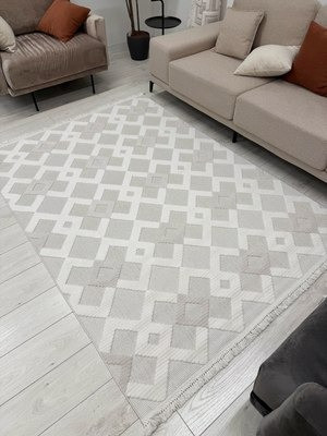 Изображение товара Коврик Radjab Carpet Поло Прямоугольник EN 261 / 12452RK (0.8x1.5, Cream/Beige)