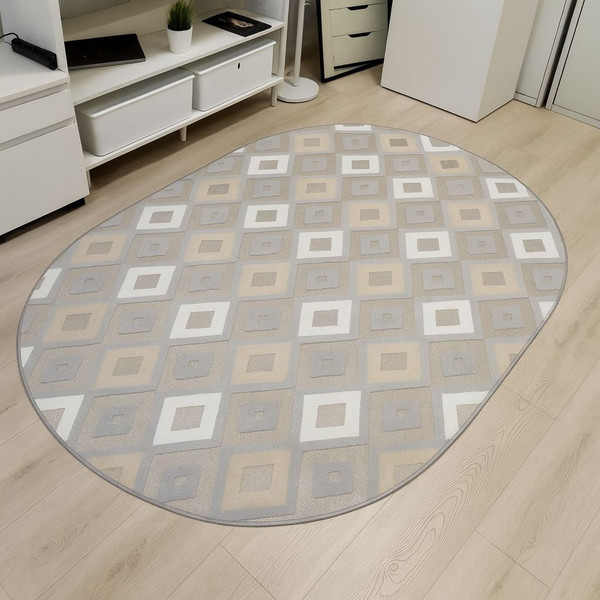 Изображение товара Ковер Radjab Carpet Сканди Сизаль Овал 10948A / 12282RK (1.6x3, Grii/Grii)