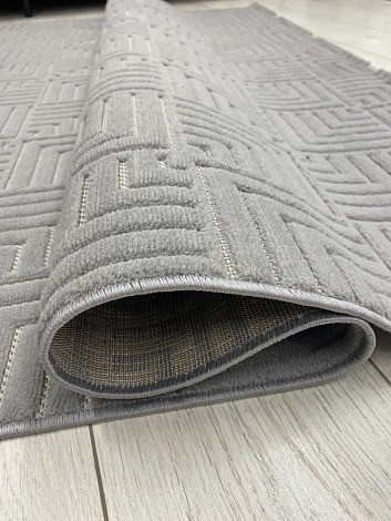 Изображение товара Ковер Radjab Carpet Сканди Сизаль Прямоугольник 10658A / 13037RK (1.6x3, Grey/Grey)
