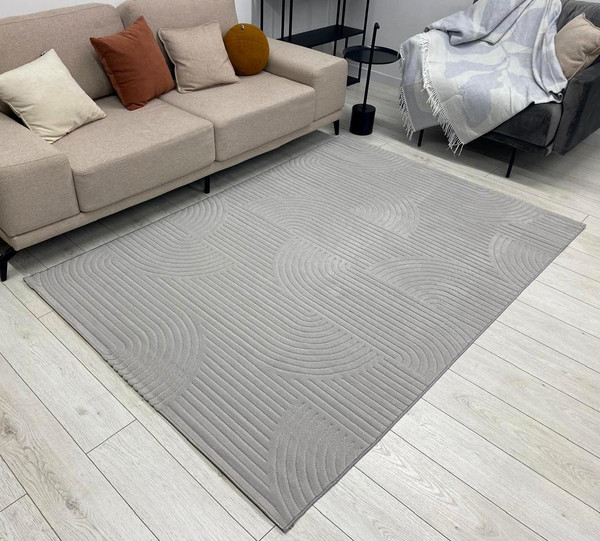 Изображение товара Коврик Radjab Carpet Сканди Сизаль Прямоугольник 10949A / 13041RK (0.8x1.5, Grey/Grey)