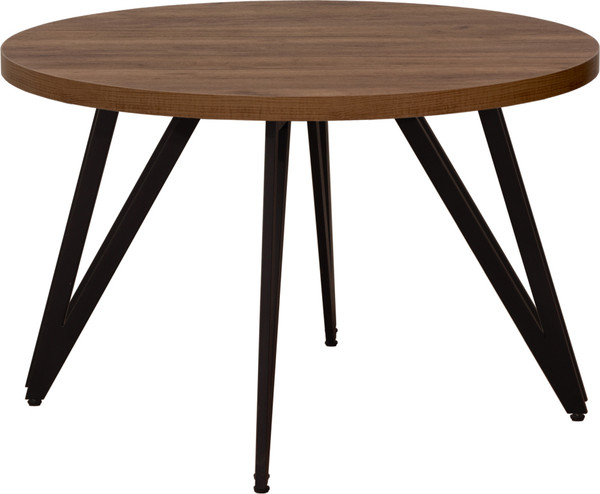 Изображение товара Обеденный стол Millwood Женева 2 D1200 120x120x75 (дуб табачный Craft/металл черный)