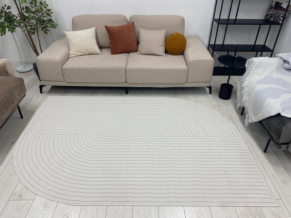Изображение товара Ковер Radjab Carpet Сканди Сизаль Прямоугольник 10980A / 13056RK (2x2.9, Cream/Cream)