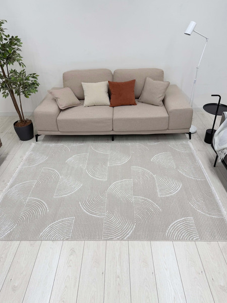 Изображение товара Коврик Radjab Carpet Аврелия Прямоугольник HL600A / 12328RK (0.8x1.5, Cream)