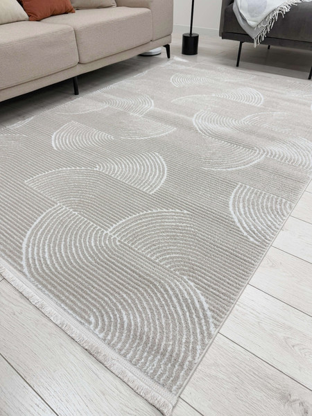 Изображение товара Коврик Radjab Carpet Аврелия Прямоугольник HL600A / 12328RK (0.8x1.5, Cream)