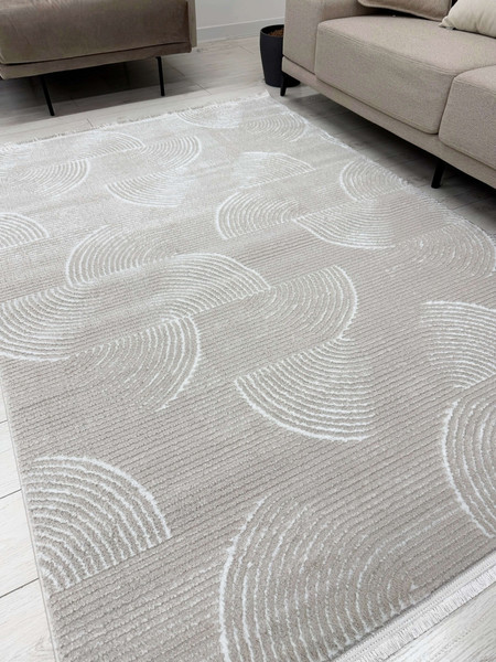 Изображение товара Коврик Radjab Carpet Аврелия Прямоугольник HL600A / 12328RK (0.8x1.5, Cream)