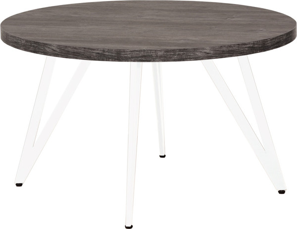 Изображение товара Обеденный стол Millwood Женева 2 D1200 120x120x75 (сосна пасадена/металл белый)