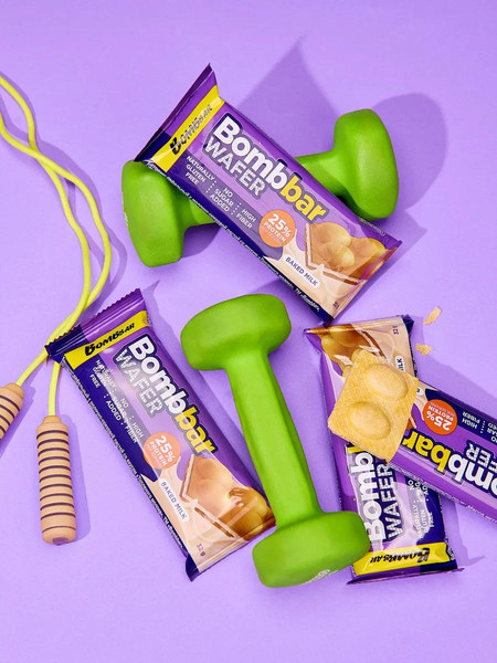 Изображение товара Набор протеиновых батончиков Bombbar Топленое молоко с молочно-ореховой пастой (20x32г)