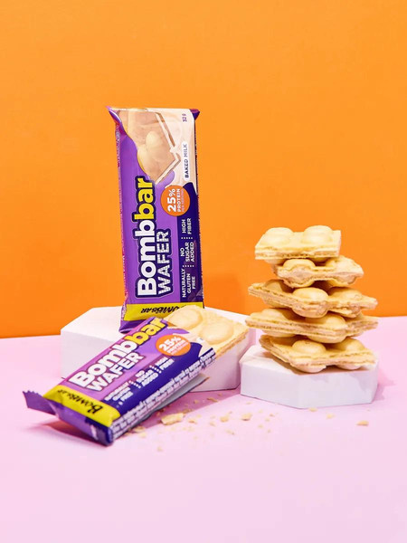 Изображение товара Набор протеиновых батончиков Bombbar Топленое молоко с молочно-ореховой пастой (20x32г)