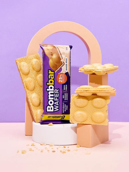Изображение товара Набор протеиновых батончиков Bombbar Топленое молоко с молочно-ореховой пастой (20x32г)