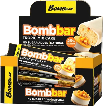 Изображение товара Набор протеиновых батончиков Bombbar Торт тропический микс (30x40г)