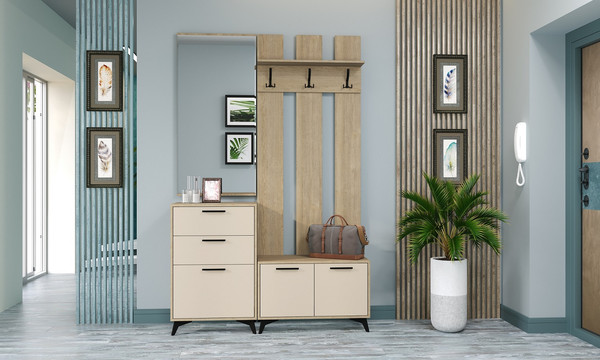 Изображение товара Зеркало Памир Ева 600  (дуб экспресив/песочный)