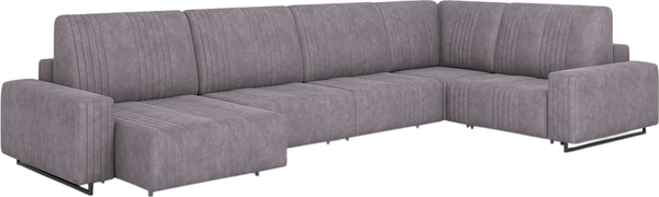 Изображение товара Диван П-образный Rivalli Уолтер ШП 1000 + 1000 + оттоманка + угловая секция + 1000 (Tango Pebble/черный муар)